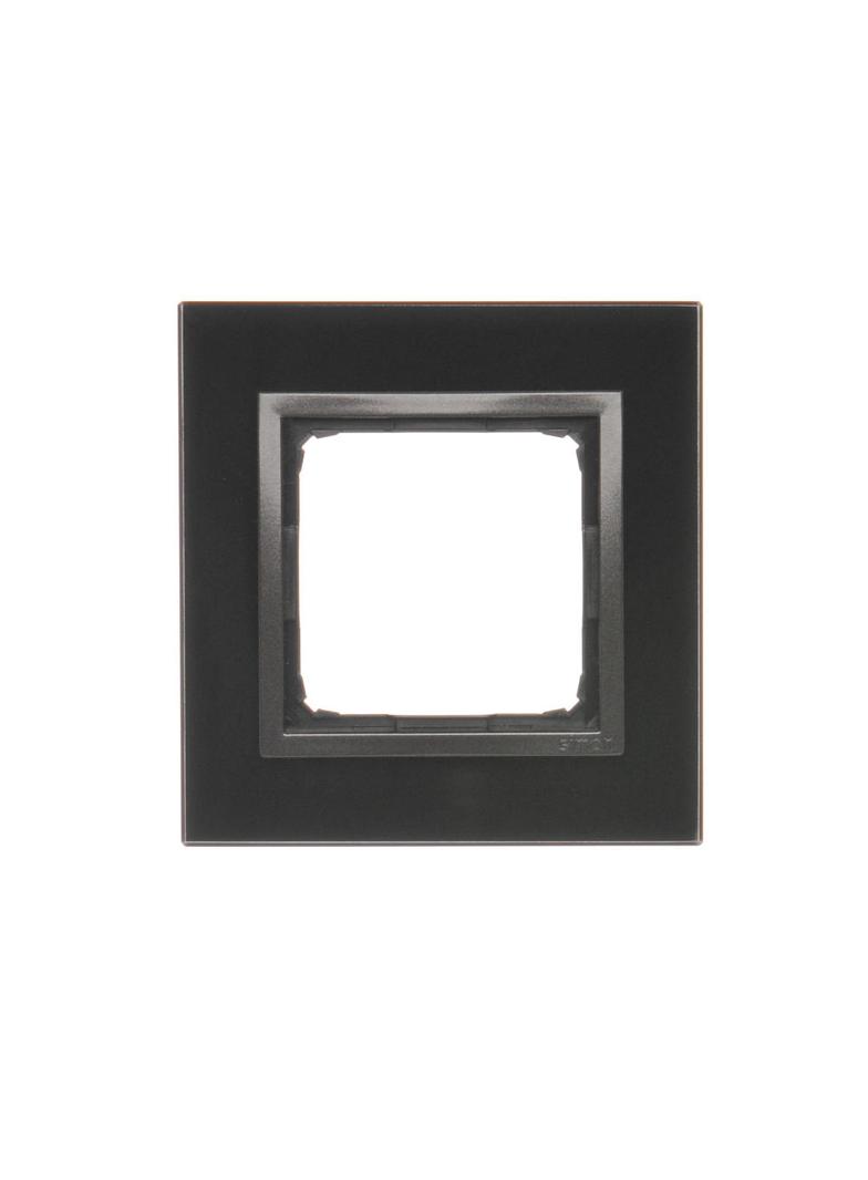 Simon 54 Nature Ramka 1-krotna Nature-Szkło ZASTYGŁA LAWA IP20/IP44* (*IP44-należy zastosować uszczelkę ramki DUN1) DRN1/73 KONTAKT