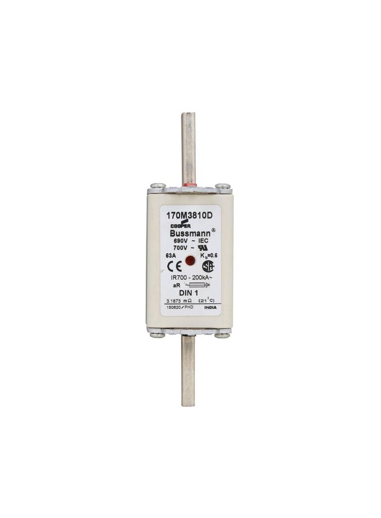 FUSE 63A 690V aR DIN 1 HSDNH Wkładka szybka 63A 690V aR DIN 1 podwójny wskaźnik 170M3810D EATON