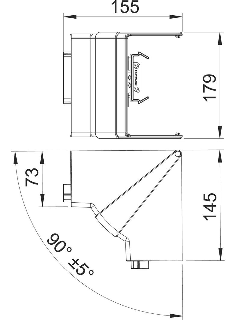 GK-IH70170RW, Naroże wewnętrzne ruchome