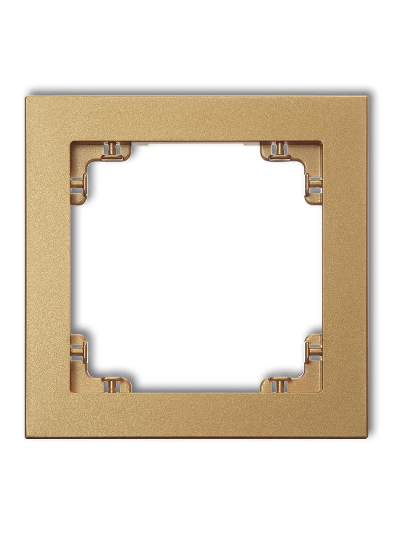 DECO Ramka uniwersalna pojedyncza z tworzywa złoty