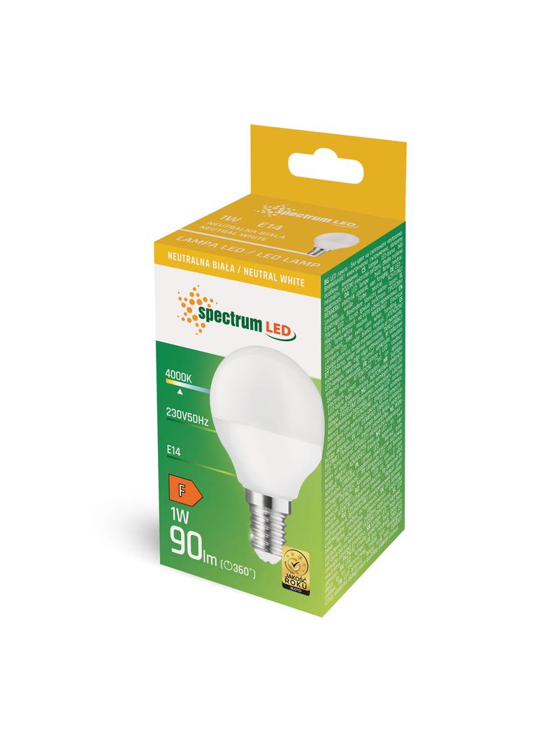 LED KULKA  E-14 230V 1W NW SPECTRUM
