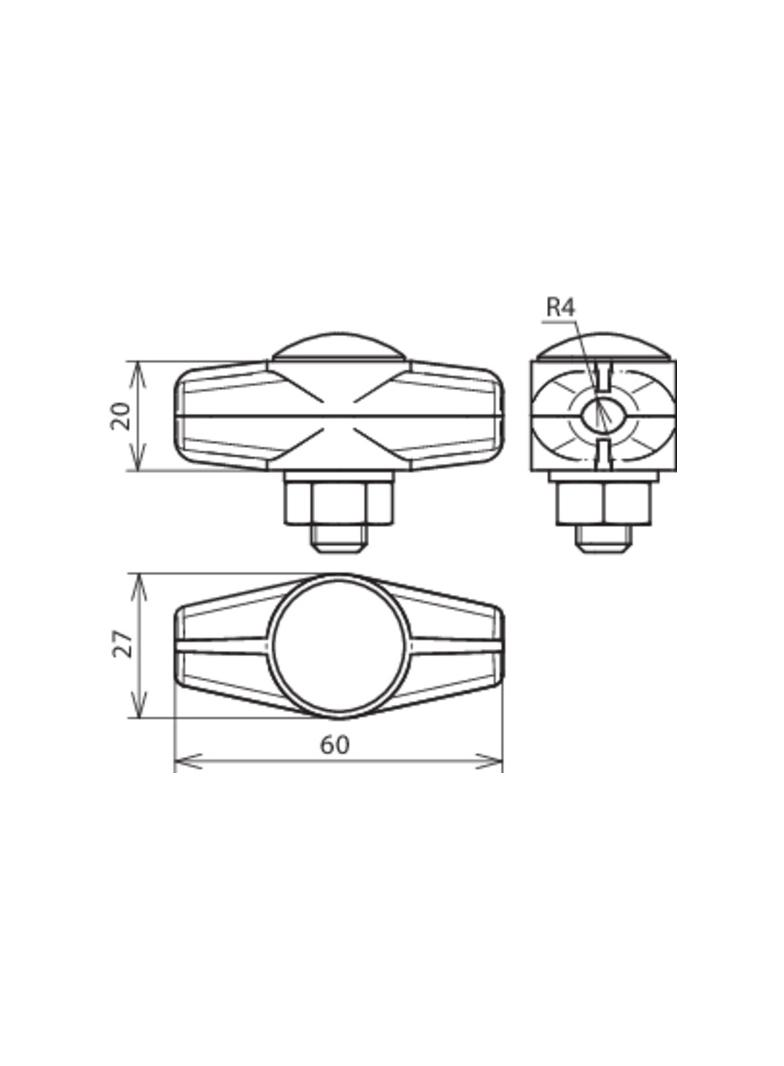Zacisk ES do drutu 8 mm, ZG