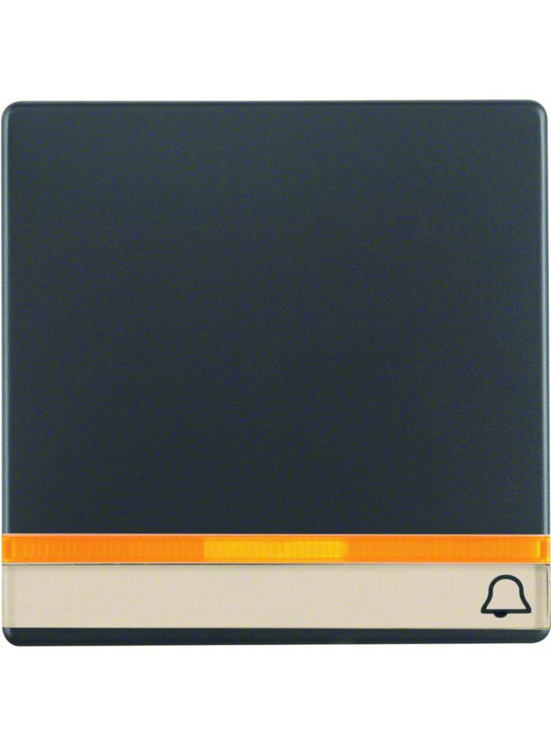 BERKER Q.x Klawisz 2 soczewką z polem opisowym nadrukowany symbol dzwonek antracyt aksamit 16286076