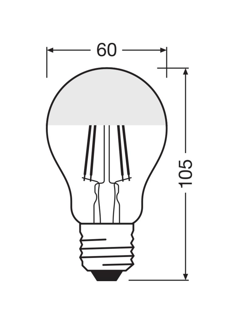 LED STAR CL A FIL Mirror Gold 37 non-dim 4W 827 E27 LAMPA LED LEDVANCE