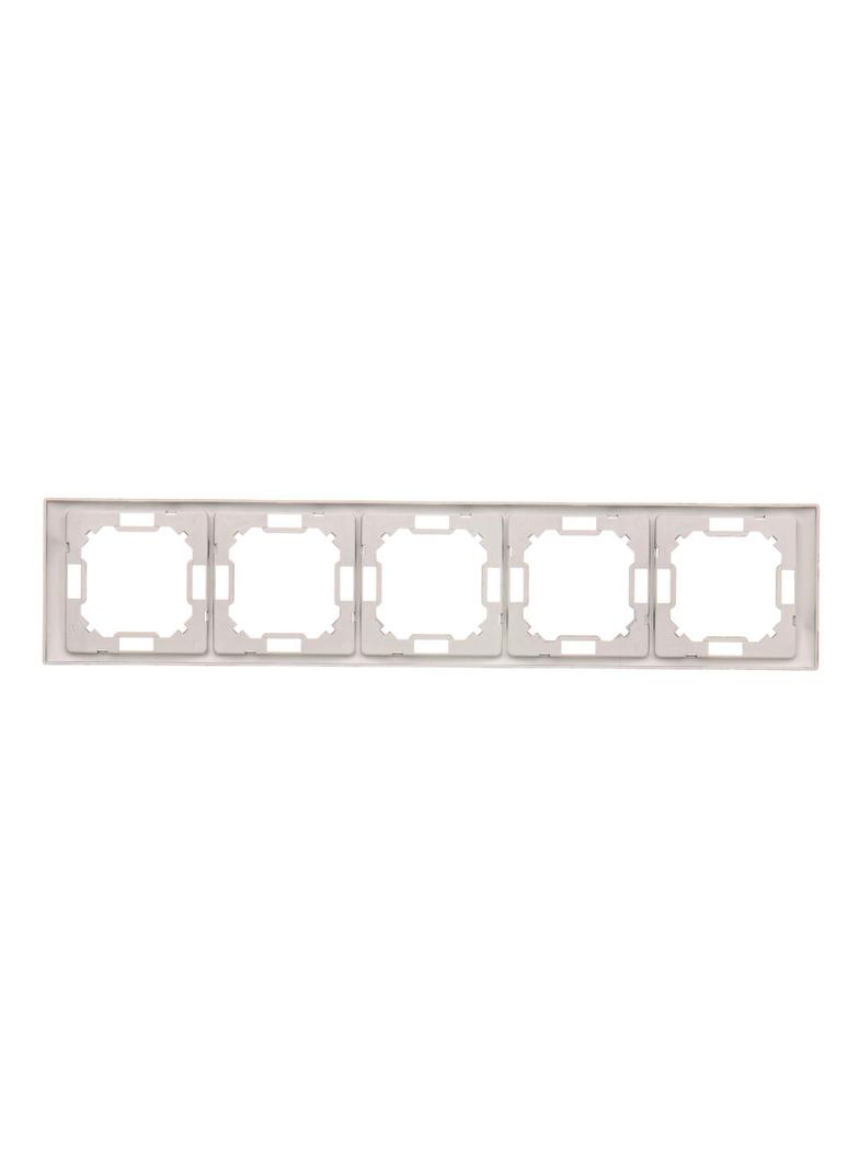 Simon Basic Neos Ramka 5-krotna NEOS – uniwersalna poziom i pion stal inox BMRC5/21 KONTAKT