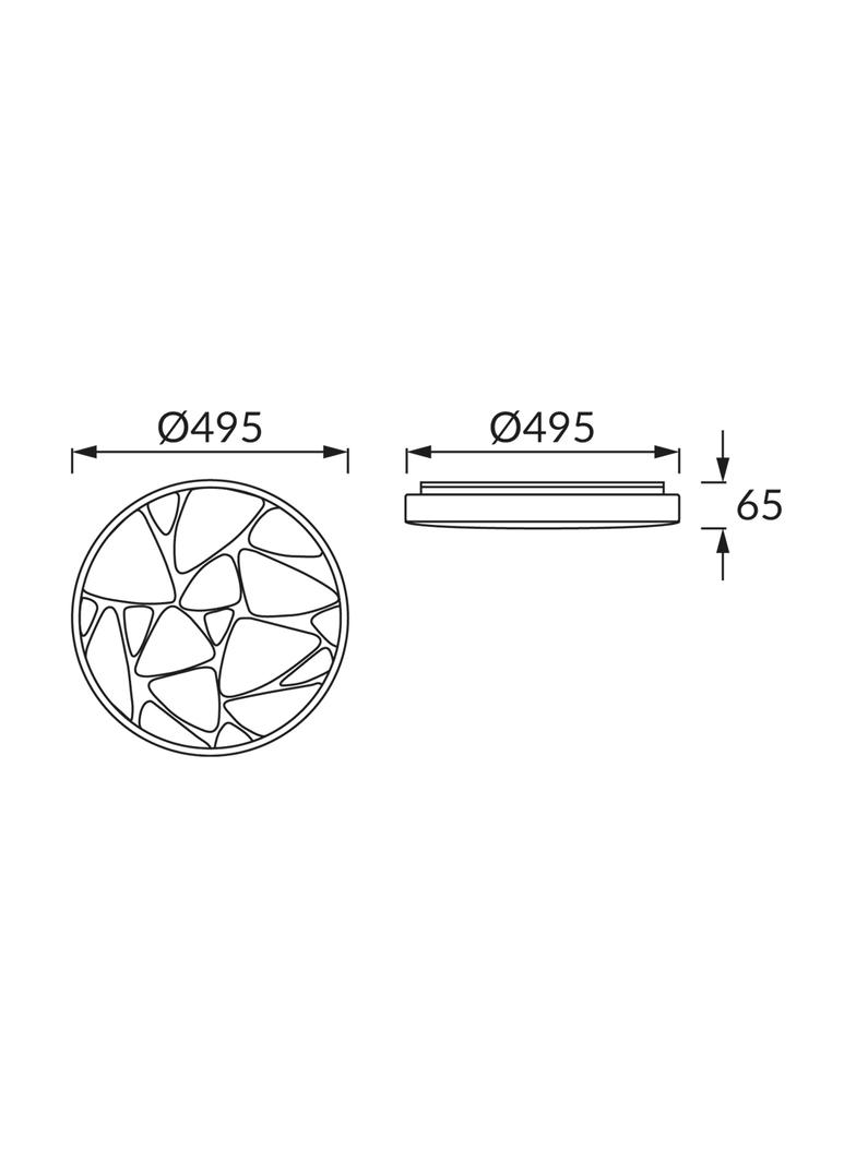 Plafoniera SMD LED MINERAL LED C 48W 03726 IDEUS