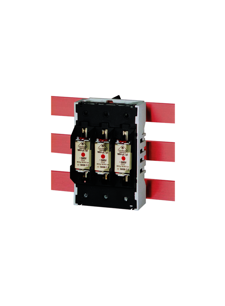 GU1-3/60/AO - Podstawa bezpiecznikowa, wielkość NH-1/250A, odpływ górą, przyłącze płaskie