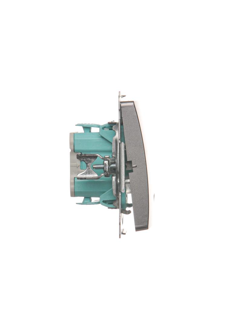 Simon Basic Przycisk światło z podświetleniem LED 10A szybkozłączka stal inox