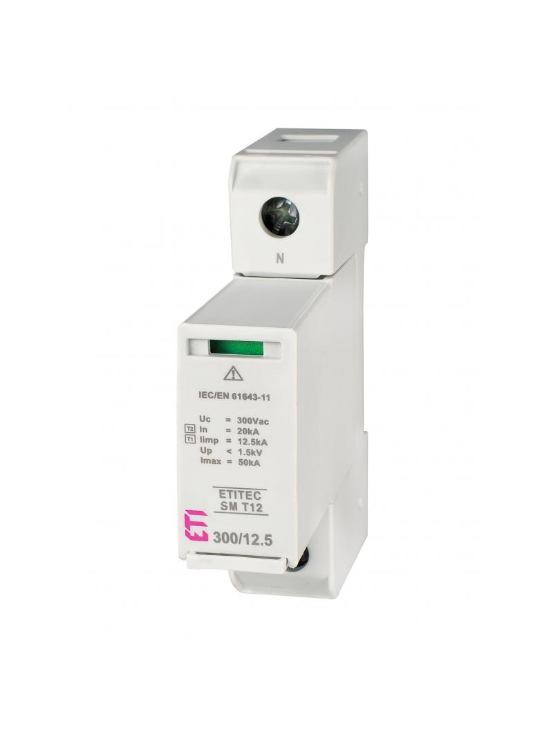 ETITEC SM T12 300/12,5 1+0 Ogranicznik przepięć Typ1,T2 (kl.B,C) - bez prądu upływu