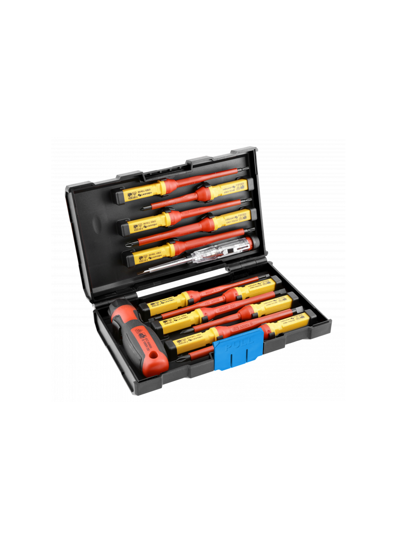 Zestaw wkrętaków 1000V, stal S2, 13 szt.