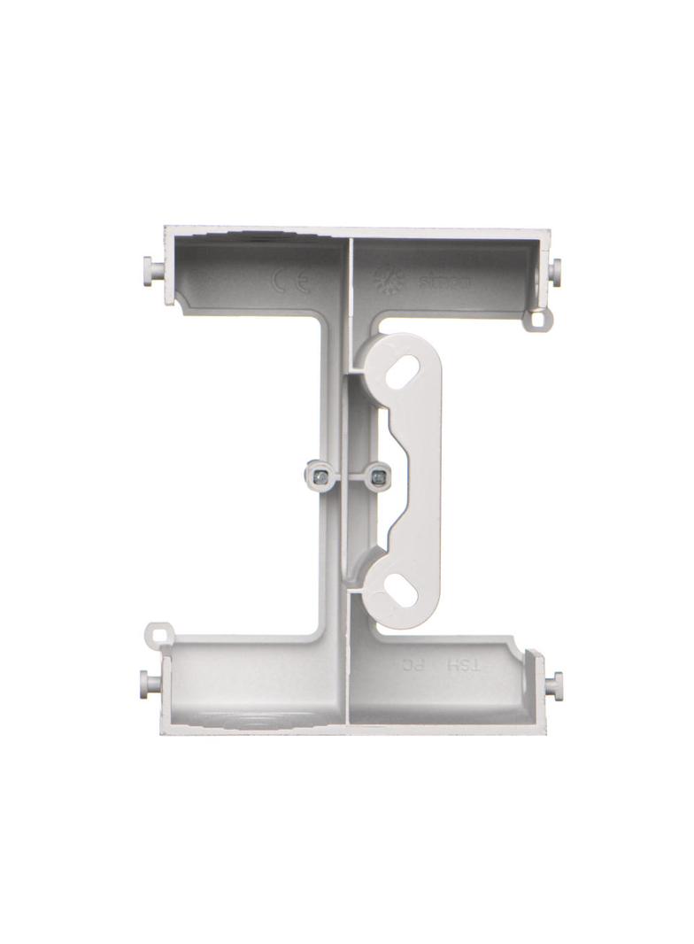 Simon 55 Puszka natynkowa do ramek LINE/DUO – element rozszerzający puszkę pojedynczą składaną TSC do ramek wielokrotnych Wysokość: 40mm Aluminium mat TSH/143 KONTAKT