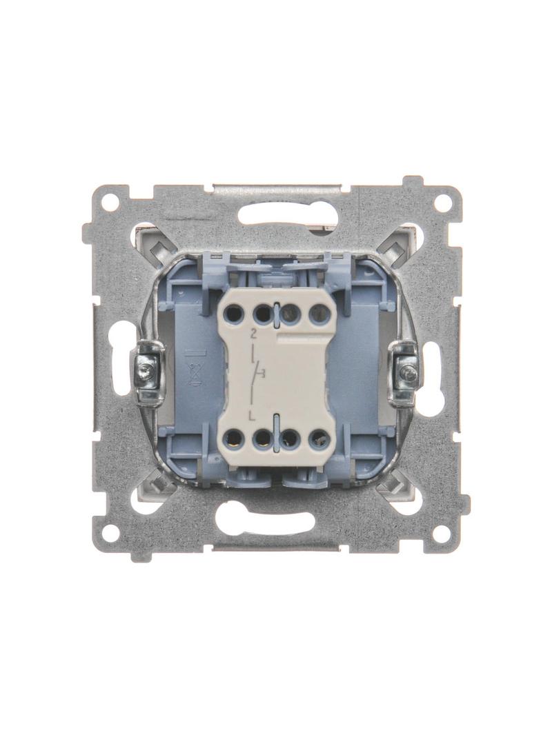 Simon 54 Przycisk pojedynczy zwierny bez piktogramu 10A 250V szybkozłączka brąz mat DP1.01/46 KONTAKT