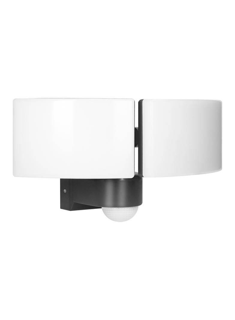 TOS DUO LED 2x20W podwójny naświetlacz ogrodowy z PIR 2x1600lm IP65 neutralna biel 4000K PC szary AD-NL-6603GLR4 ORNO