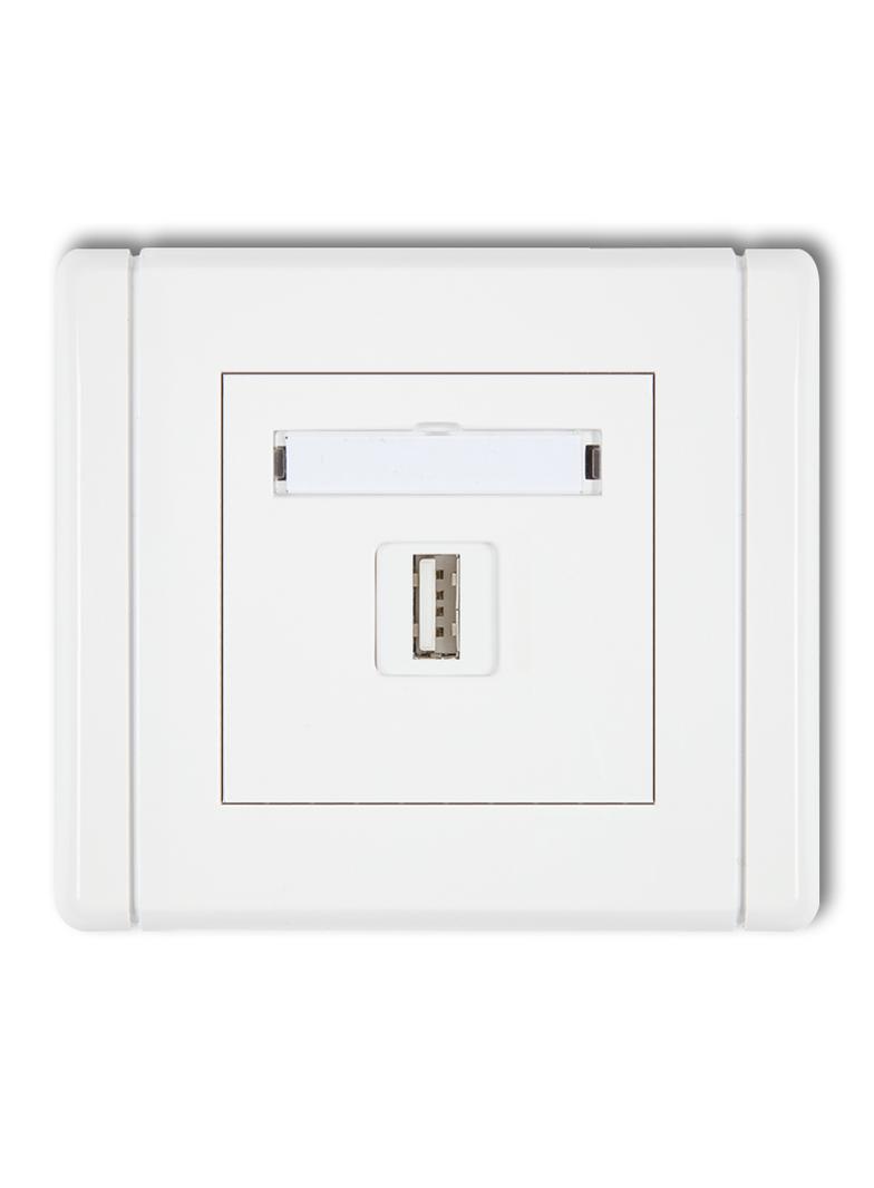 FLEXI Ładowarka USB pojedyncza USB A, 10W max., 5V, 2A biały