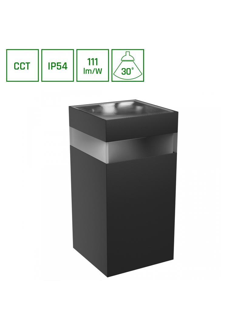 TORRE RING 9W CCT 230V IP54 99x78x156MM CZARNY KWADRATOWA ELEWACYJNA