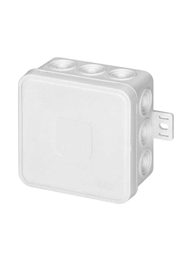 Puszka n/t CLICK IP54 12 przepustów kablowych 75x75x41mm biały OR-JB-13802/W ORNO