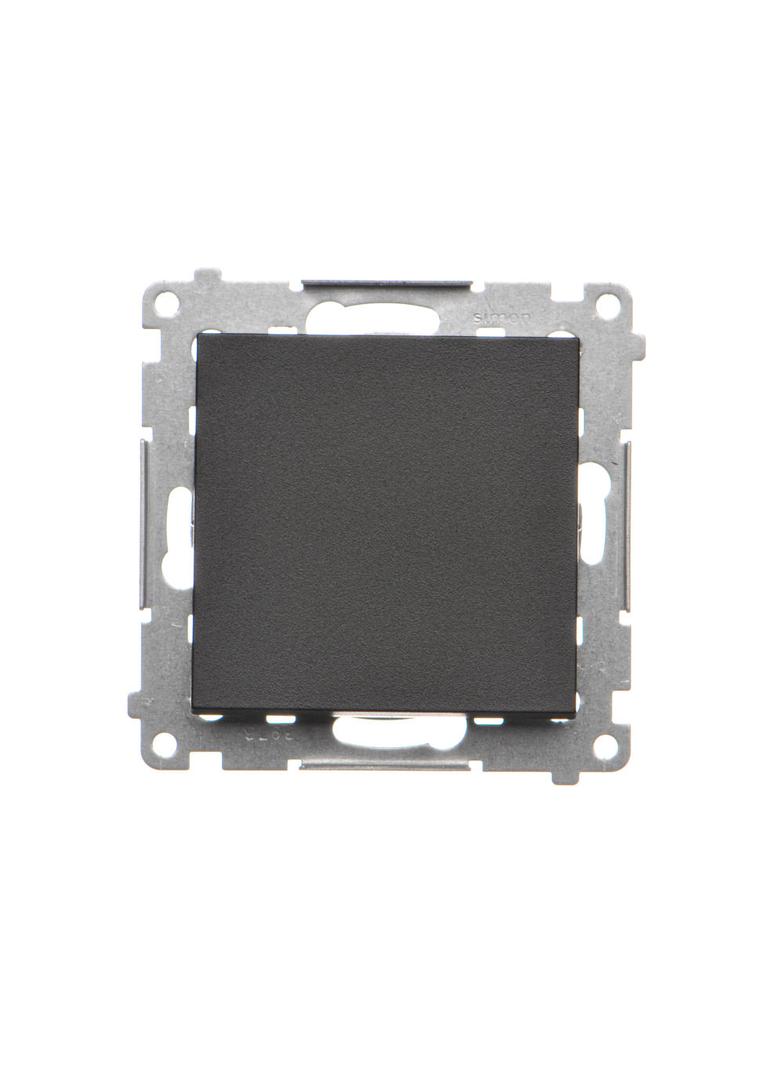 Simon 55 Przycisk zwierny pojedynczy rozwierny bez piktogramu szybkozłączka Czarny mat