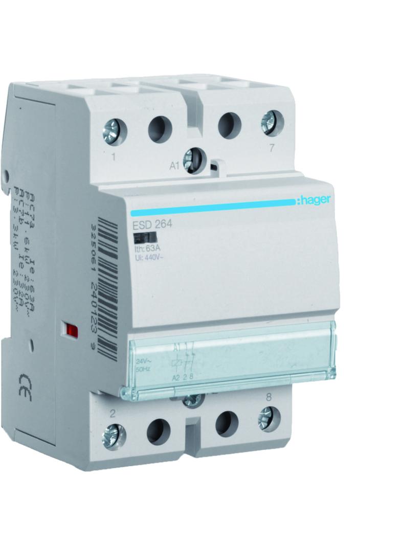 Stycznik modułowy 24V AC 2R 40A AC-7A B ESD264 HAGER