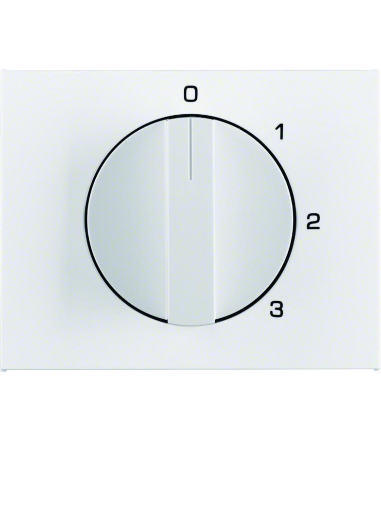 K.1 Płytka czołowa z pokrętłem do łącznika 3-poz. z pozycją zerową, biały