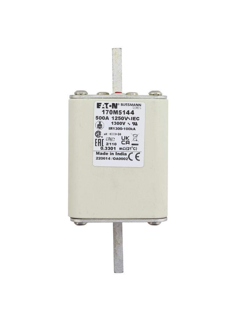 500A 1250V 2/110 aR INDICATOR FUSE Wkładka szybka 500A AC 1250V rozmiar 2 61x75x138 mm aR D 170M5144