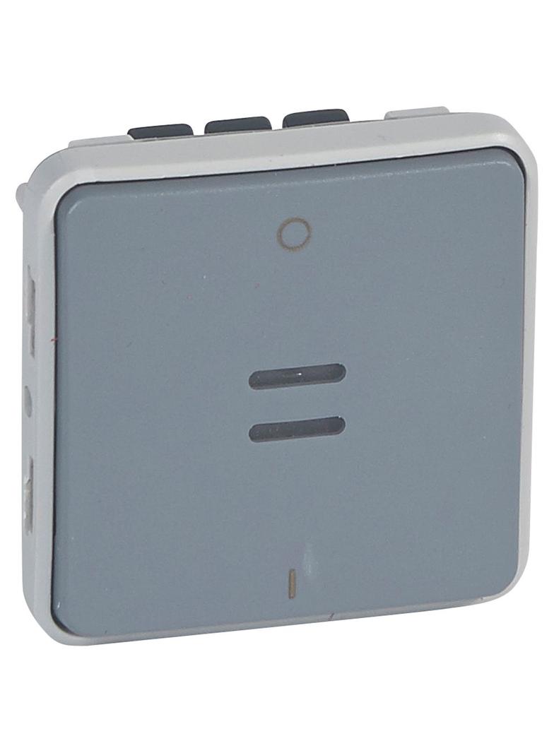 Plexo55 Łącznik Dwubiegunowy Podświetlany Szary 10Ax-250V 069531 LEGRAND