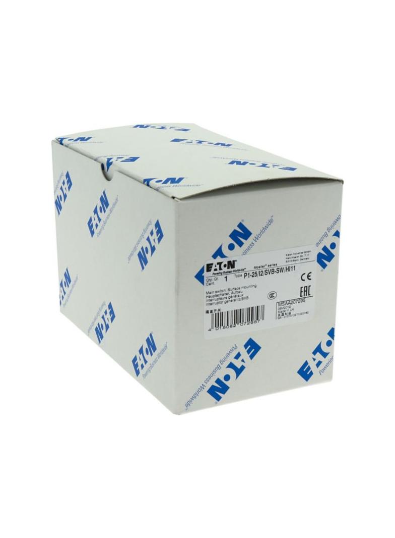 Łącznik krzywkowy 0-1 3P 25A 1Z 1R w obudowie IP65 P1-25/I2/SVB-SW/HI11 207295 EATON