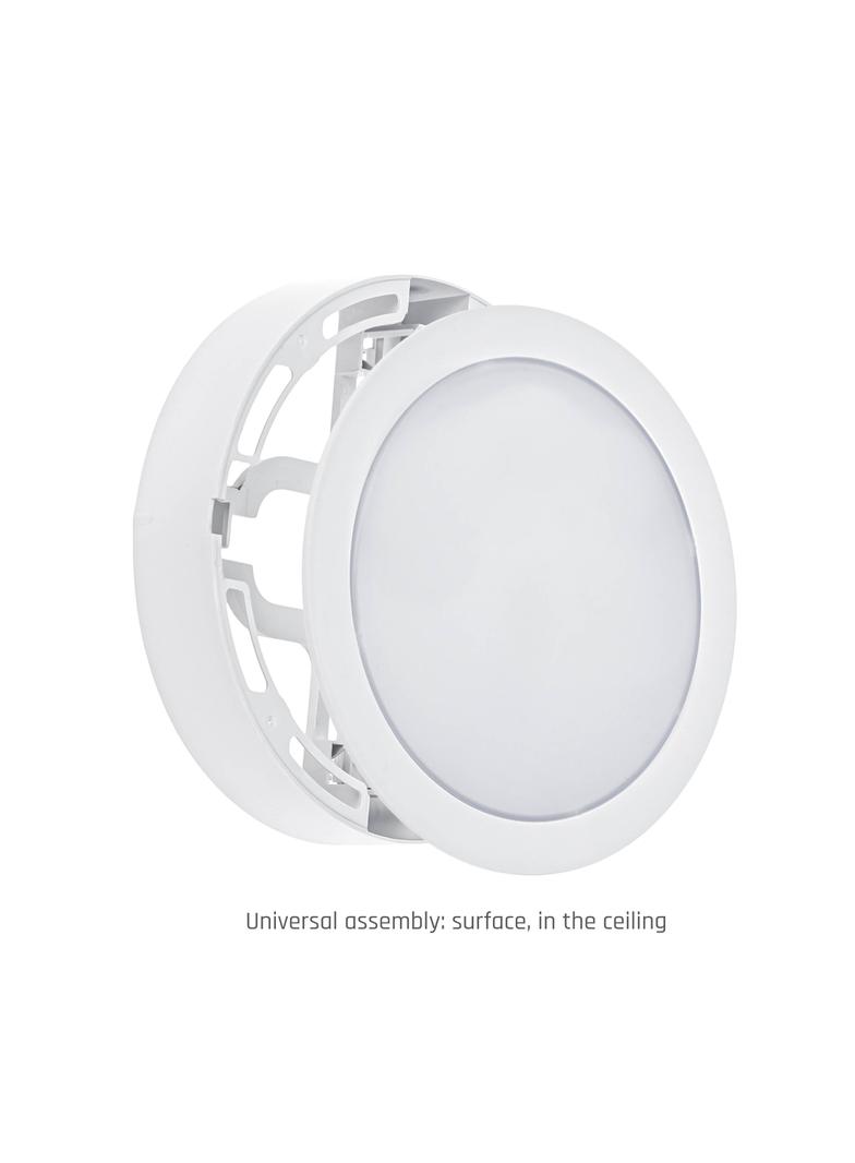 ALGINE 2w1 NATYNK-PODTYNK DOWNLIGHT 12W 1200lm NW 230V 110st IP20 IK06 170x35mm BIAŁY okrągła