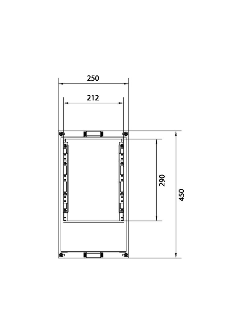 univers N Blok dla szyn zbiorczych poziomych 60mm 4/5-pol. 1xNH2 450x250mm UE31E3B HAGER