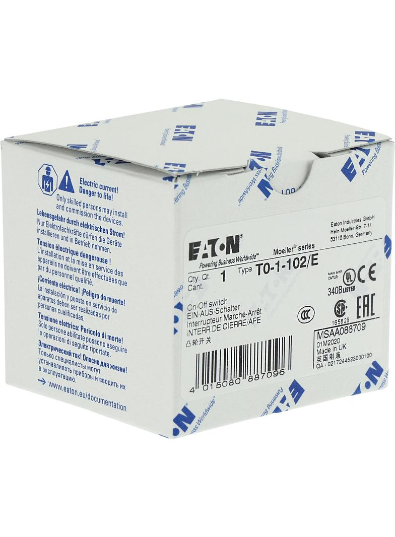 T0-1-102/E Łącznik krzywkowy 20A 6.5kW 088709 EATON