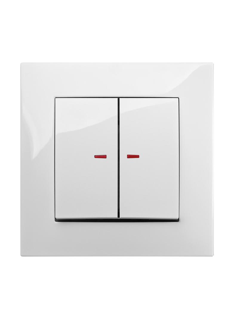 CARLA łącznik świecznikowy z podświetleniem   biały