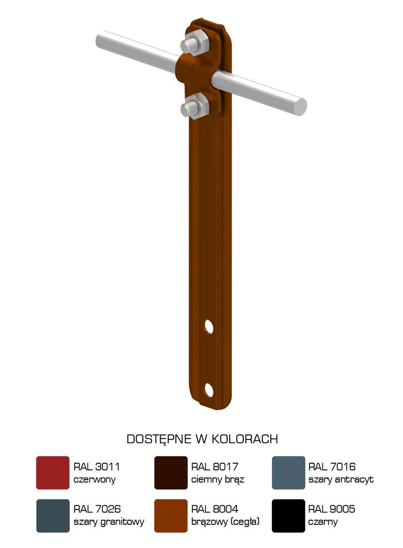 AN-12/LA/-N Uchwyt prosty L=18cm Z-śruba /LA/