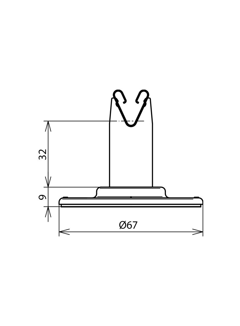 Wspornik dachowy DEHNgrip, przyklejany, wys. 32 mm, stal nierdzewna NIRO/tworzywo, szary