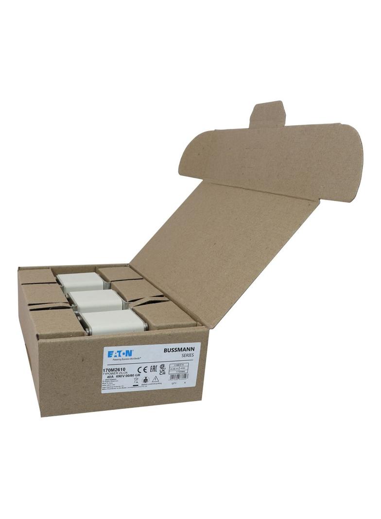 40A 690V IEC gR 00/80 SQ. BODY IND. FUSE Wkładka szybka 40A AC 690V DIN 00 30x51x100 mm g 170M2610 E