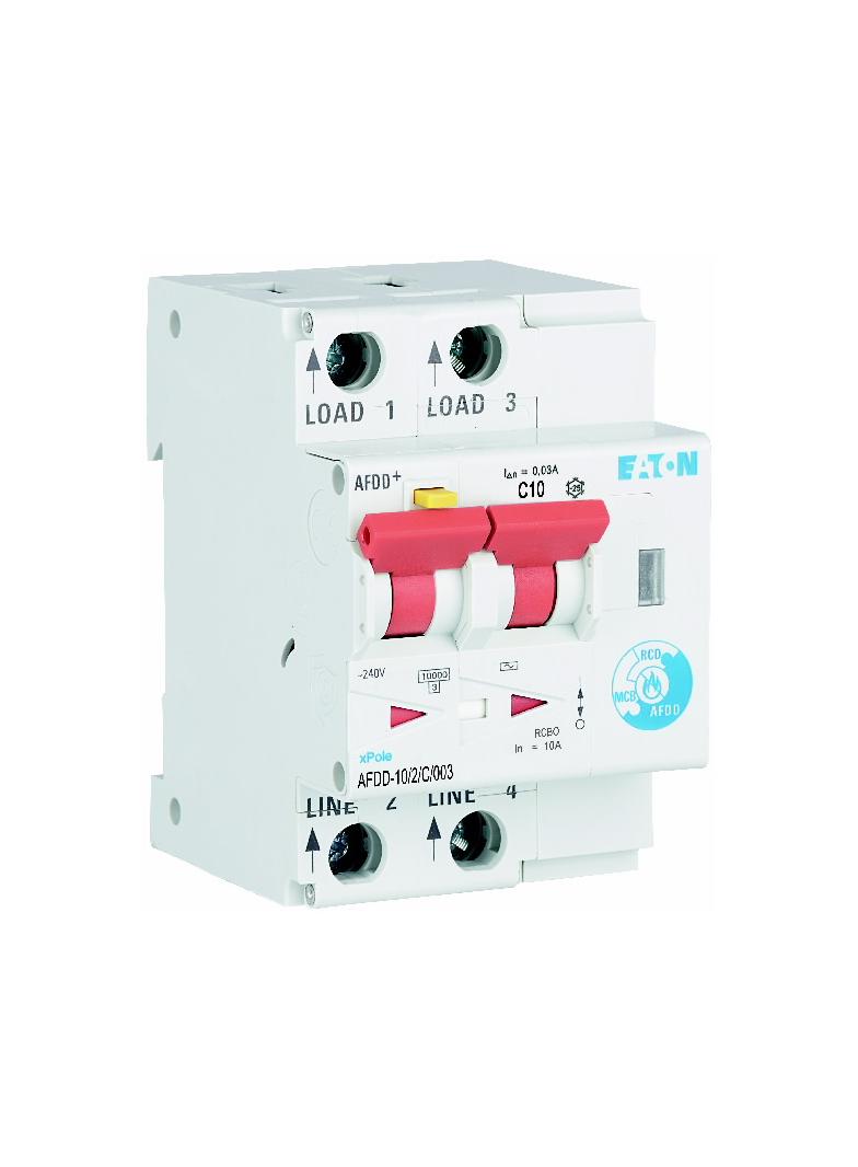 AFDD-10/2/C/003 Przeciwpożarowy detektor iskrzenia 10kA C10A 2P 30mA typ AC 187173 EATON
