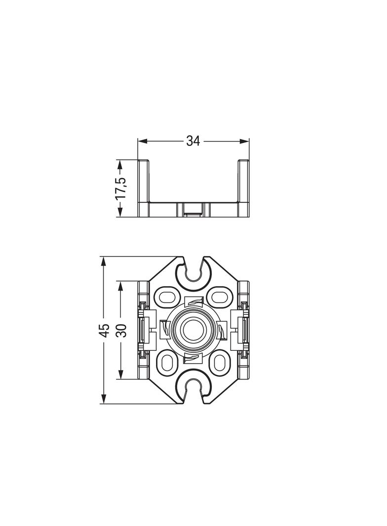 płytka montażowa do rozgałęźnika biała