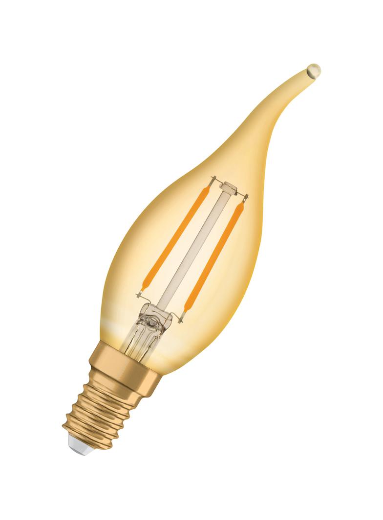 Lampa LED Vintage 1906 CL BA Filament szkło przezroczyste GOLD 12 non-dim 1,5W 824 E14