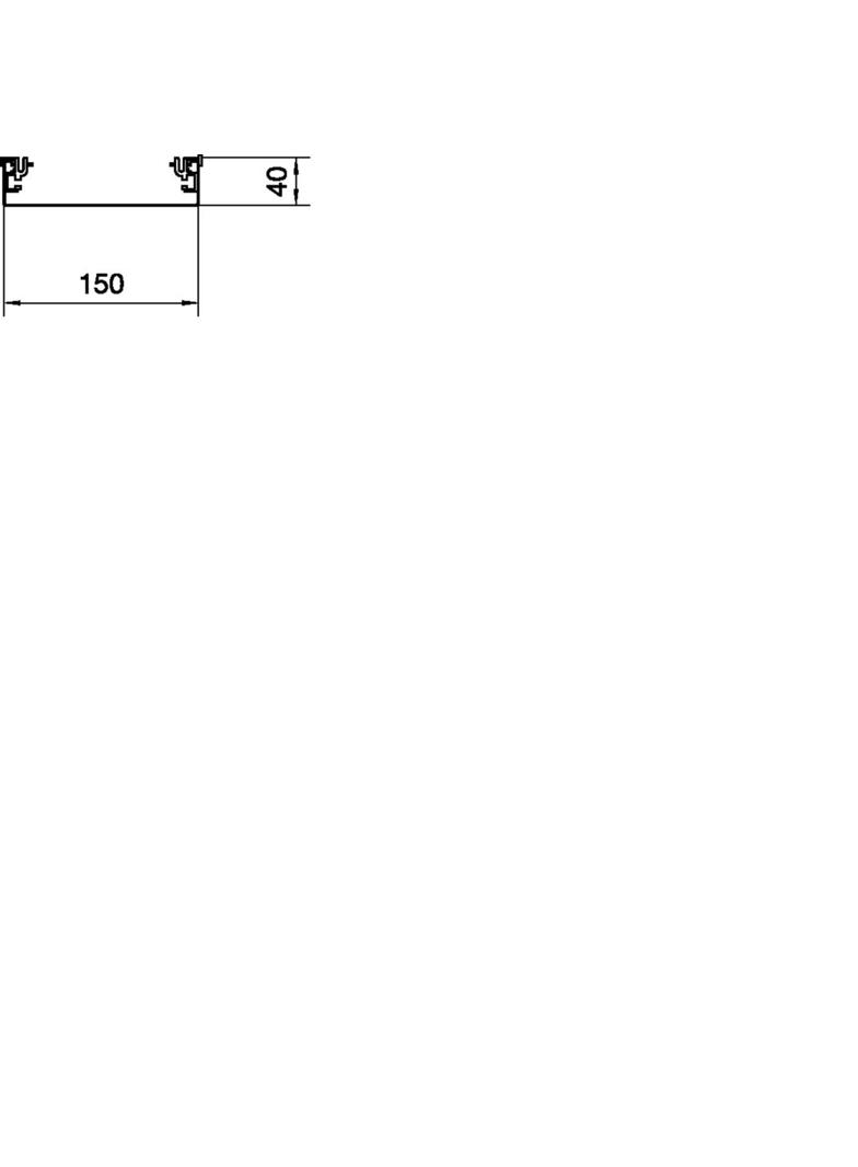 tehalit.AK Podstawa kanału napodł 1-str skos pokrywy 150x40mm stal AKU1500401 HAGER