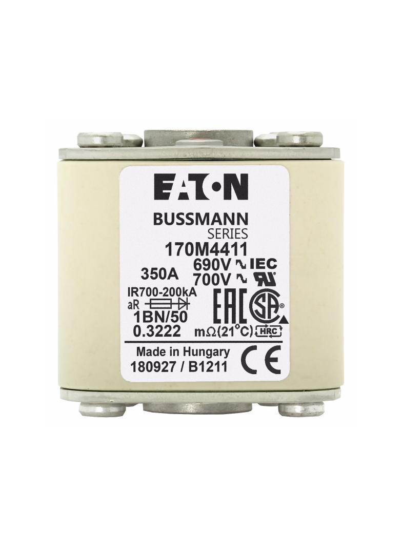 FUSE 350A 690V 1BN/50 AR UC Wkładka szybka 350A AC 690V rozmiar 1 53x69x51 mm aR IEC UL w 170M4411 E