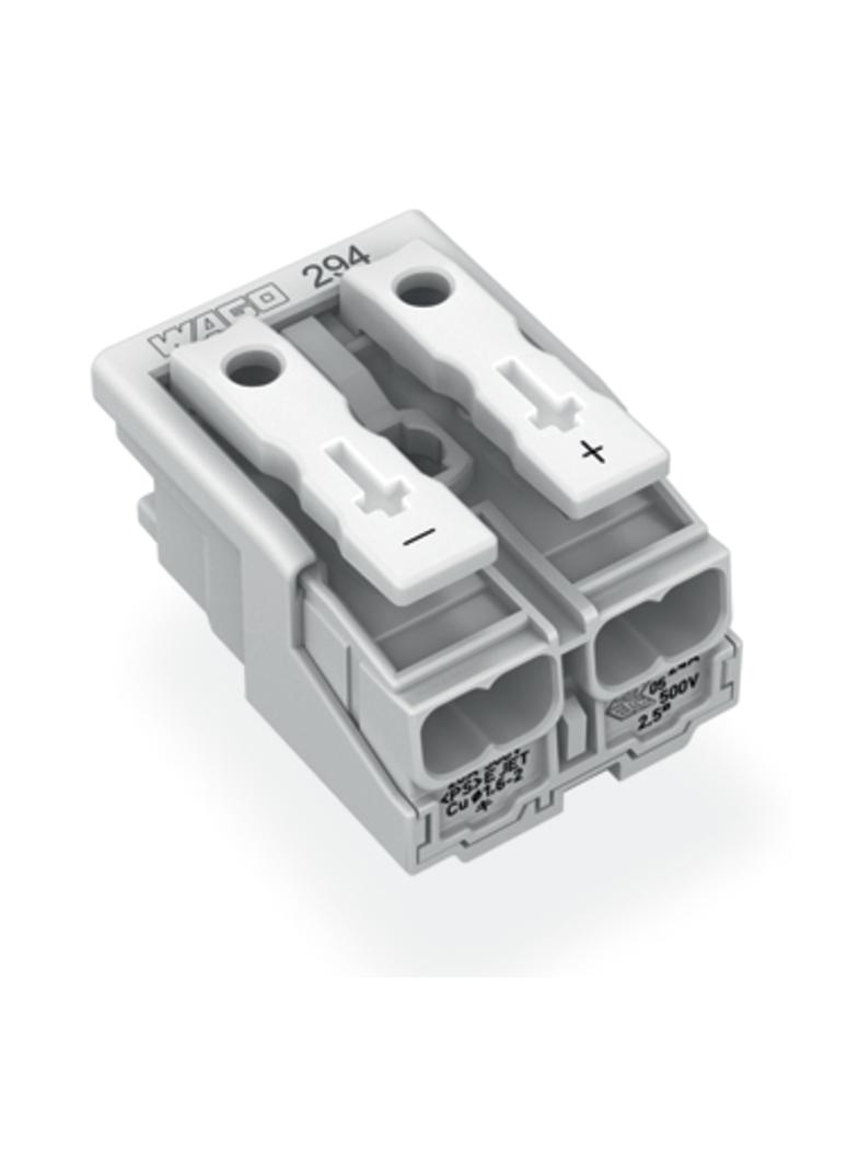 złączka zasilająca 2-biegunowa bez stopek bez styku PE