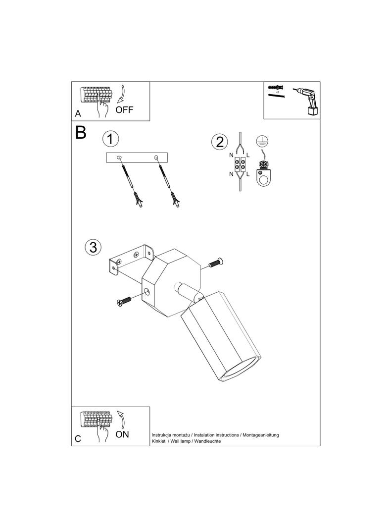Sollux Kinkiet ZEKE dąb SL.1028