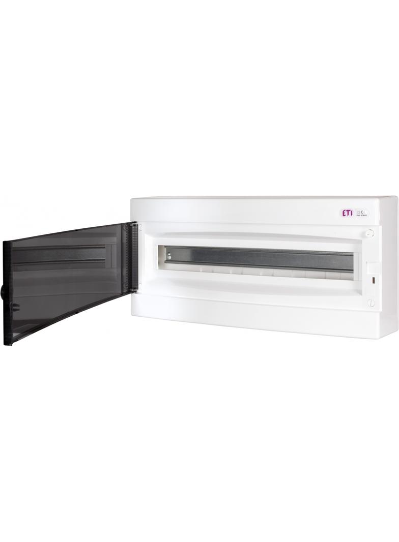 Rozdzielnica natynkowa 1x24 drzwi transparentne ECT 1x24PT-s 001100282 ETI