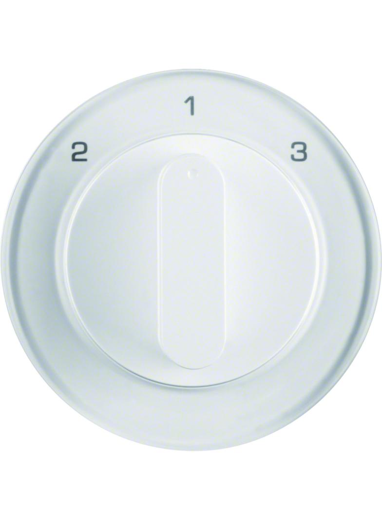 R.1/R.3/R.8 Płytka czoł. z pokrętłem do łącznika 3-poz. bez pozycji  0  biały