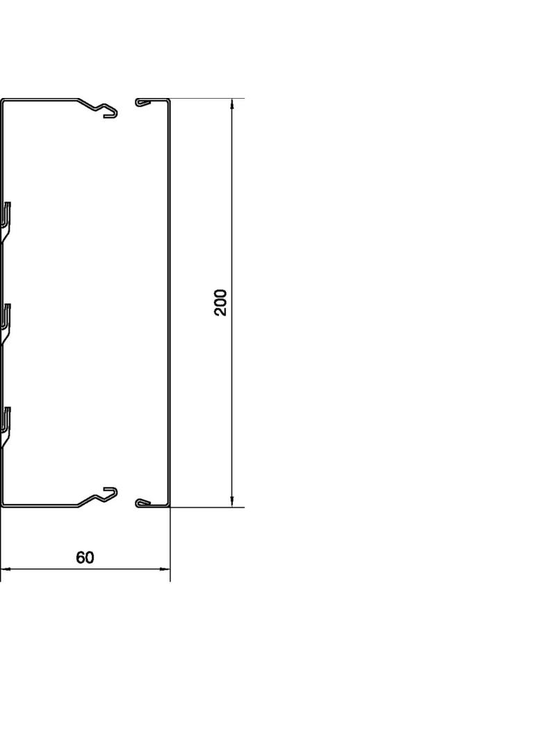 tehalit.LFS Kanał stalowy 60x200mm ocynk LFS602000VERZ HAGER