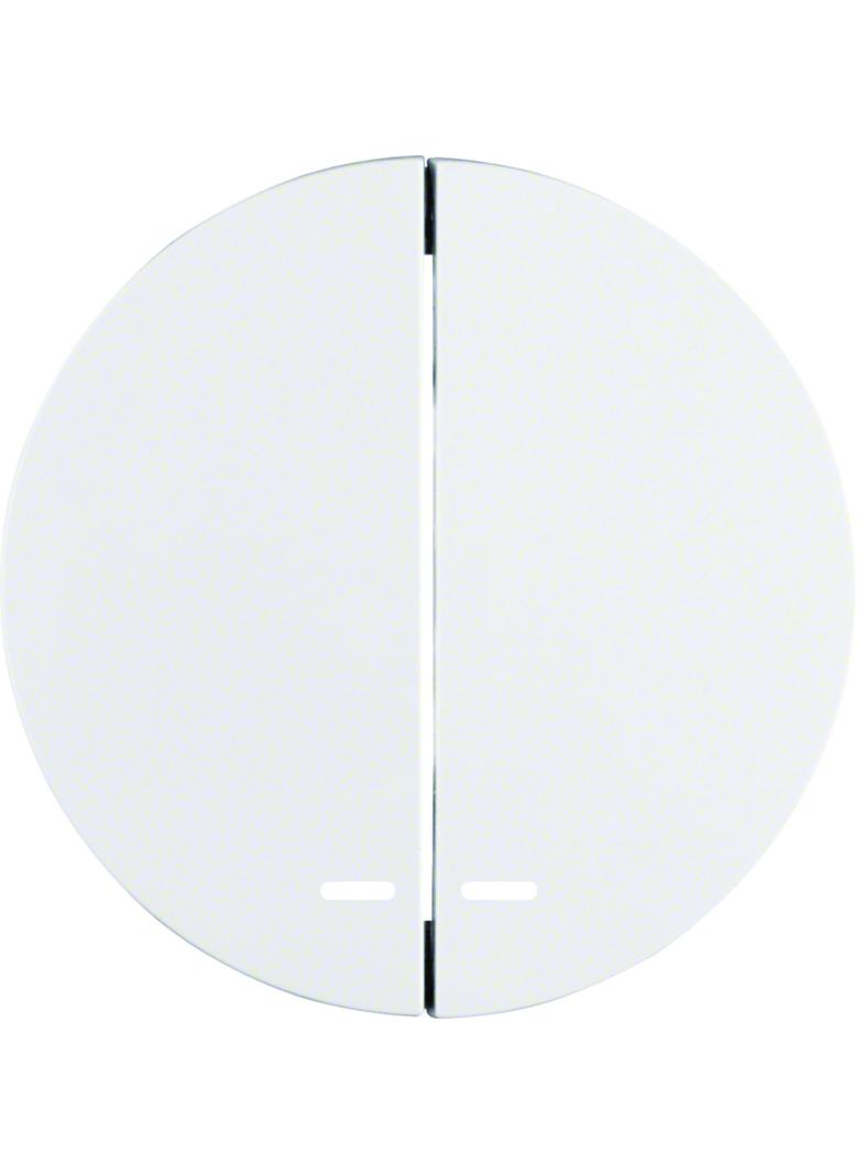 BERKER R.1/R.3 Klawisze z przezroczystą soczewką do łącznika dwuklawiszowego biały 16272089 HAGER