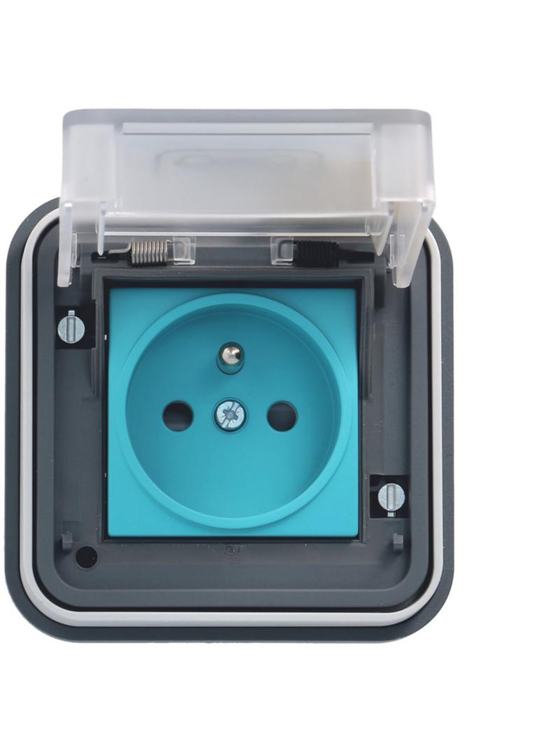 W.1 Gniazdo podtynkowe do ładowania pojazdów elektrycznych IP55 szary XEV081 HAGER