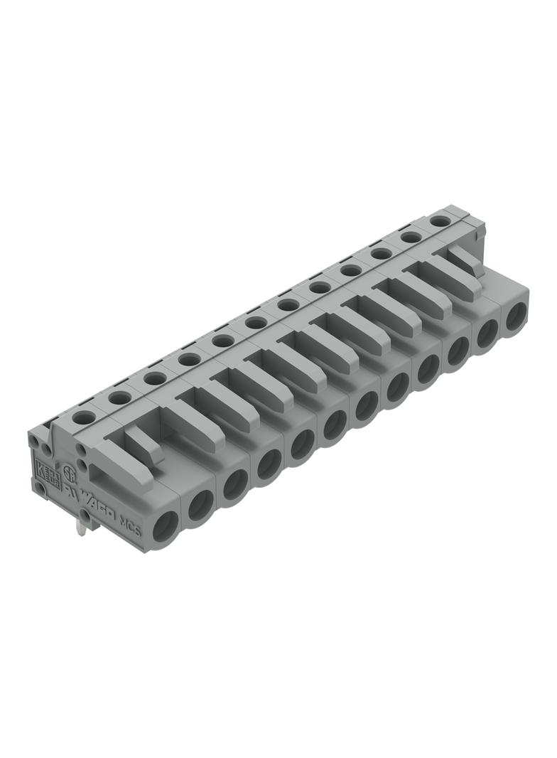 MCS-MIDI Classic gniazdo kątowe 12-bieg. szare raster 5 mm