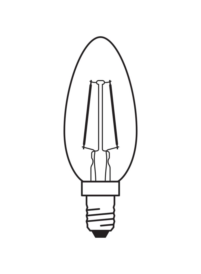 Lampa LED Vintage 1906 CL BW Filament szkło przezroczyste GOLD 12 non-dim 1,5W 824 E14