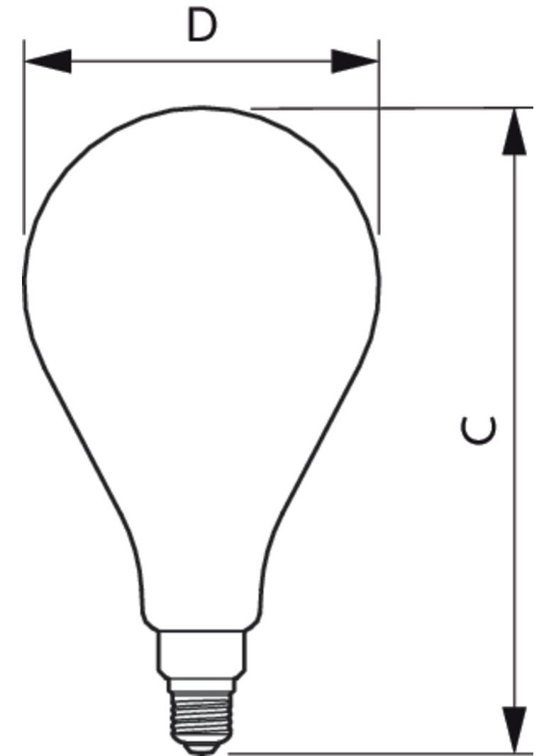 LED giant 25W E27 A160 4000K smoky D