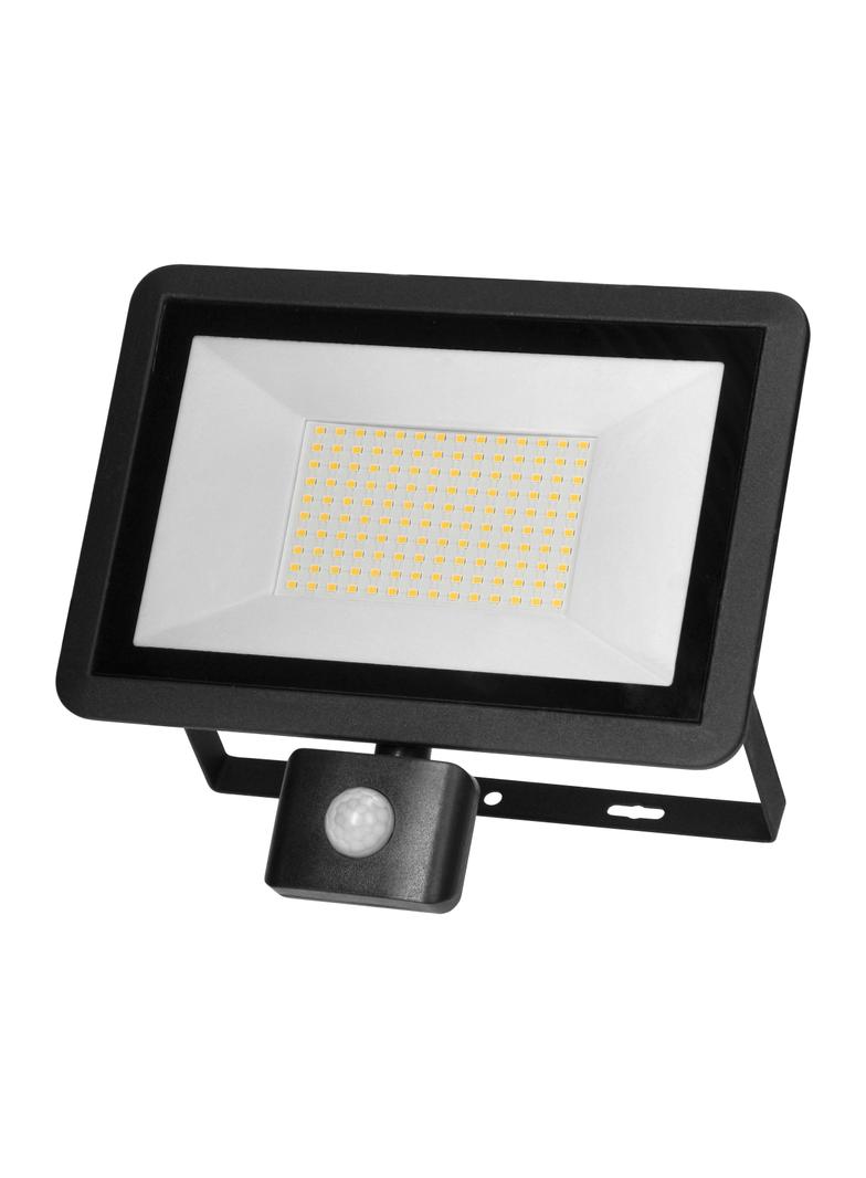 FARO S LED 100W naświetlacz z PIR 8000lm, IP44, 4000K, aluminium + szkło