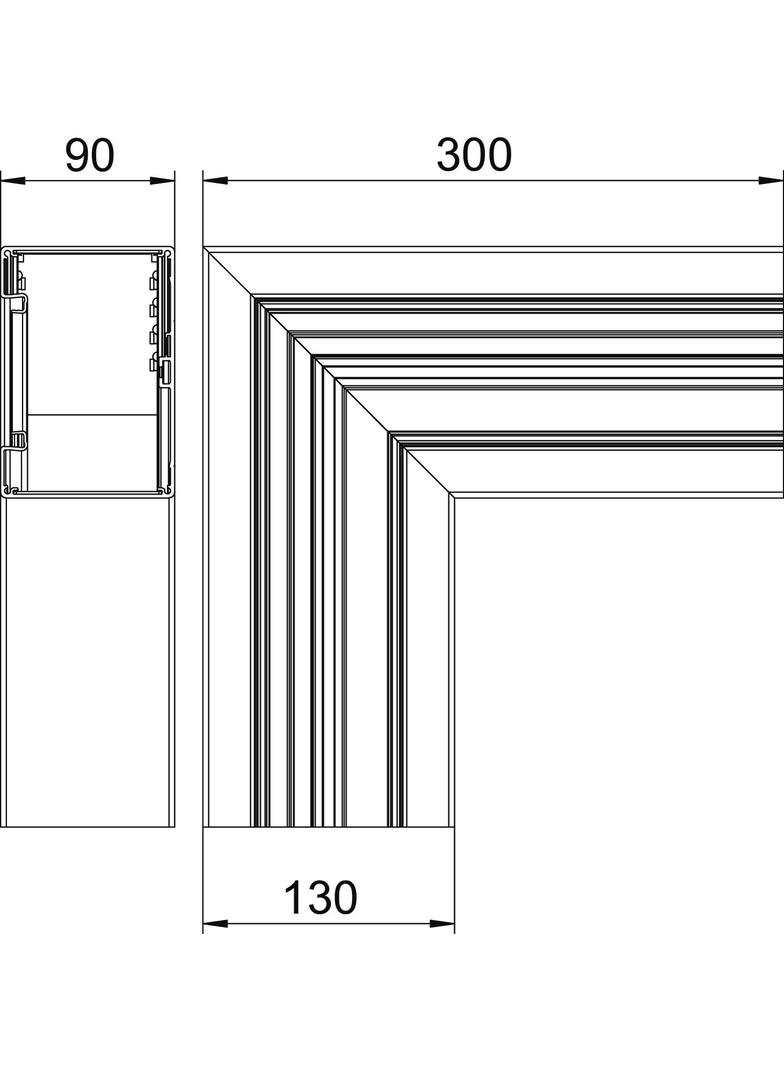 GA-SF90130RW, Naroże płaskie